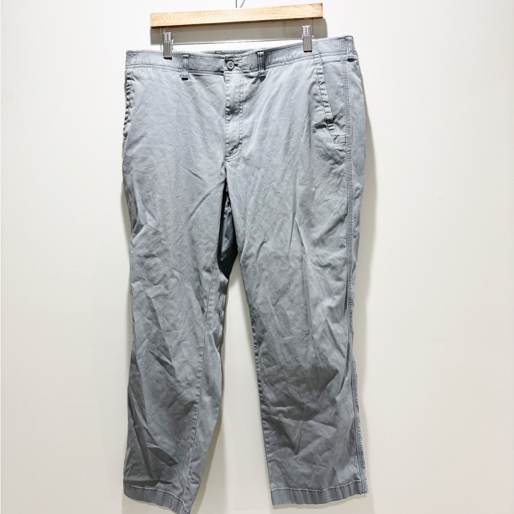 L.L. Bean Men's Lakewashed Stretch Grey Khakis Classic Fit Size 38x29